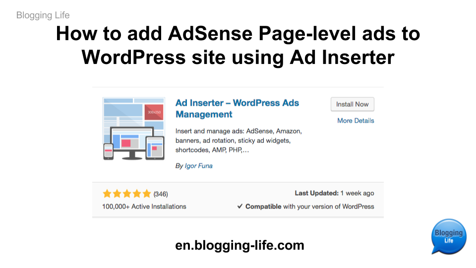 How to add AdSense Page-level ads to WordPress site using Ad Inserter