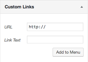 Add custom links to menu