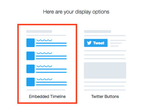 Choose Embedded Timelines