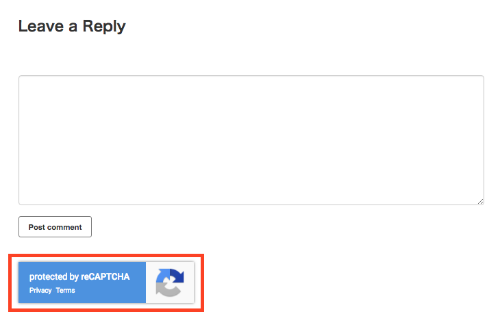 Comment system is protected by Invisible reCAPTCHA