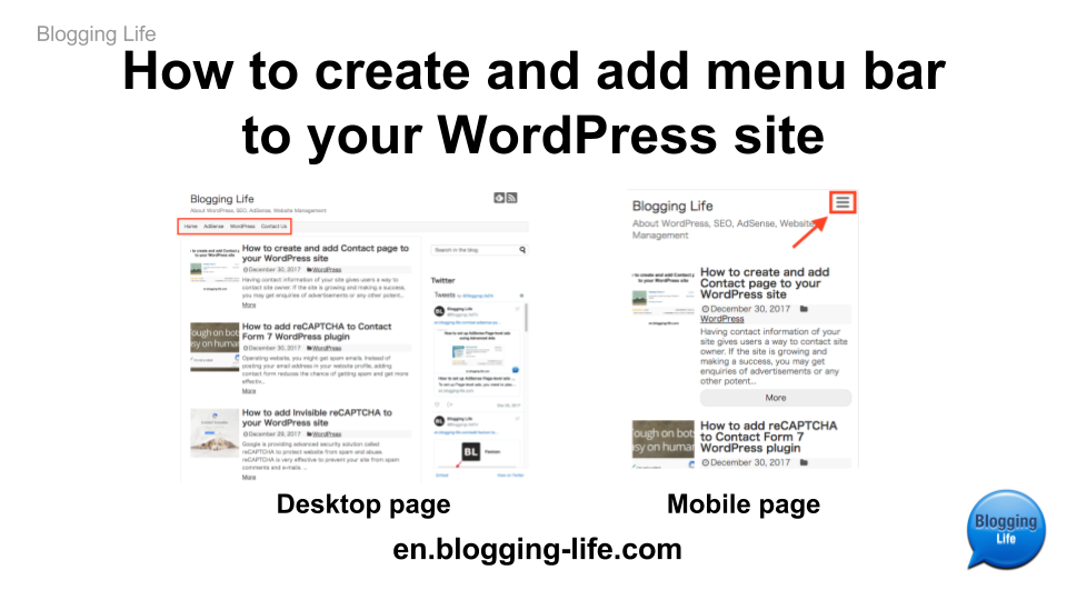 How to add menu bar to your WordPress site