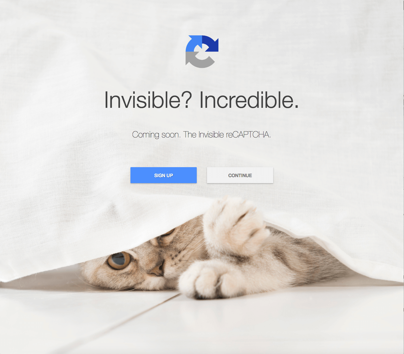 Invisible reCAPTCHA introduction banner