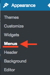 Click Menus from WordPress dashboard