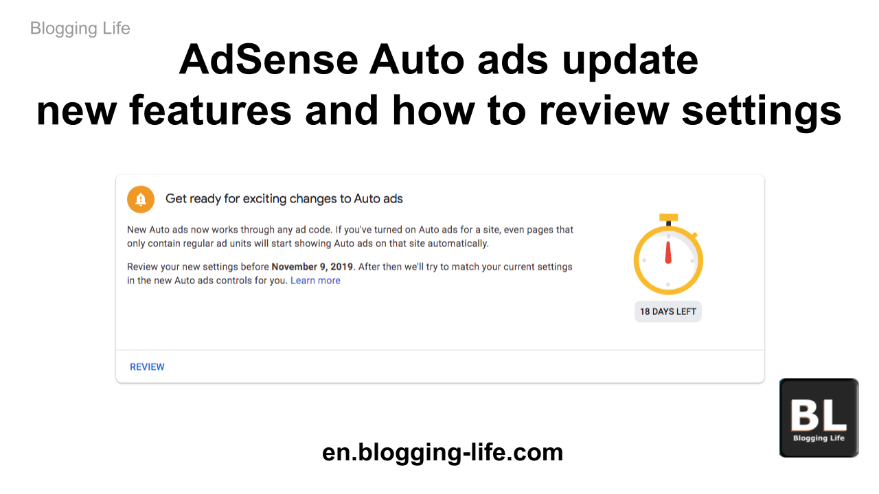AdSense Auto ads update new features and how to review settings